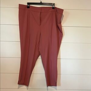 Veronica Beard Pink Cropped Ankle Pants